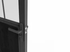 Vente-unique Bloque de puerta reversible , vidrio templado translúcido estilo taller, Alt. 204 x An. 93 cm, ERMELO