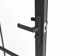 Vente-unique Bloque de puerta reversible de aluminio y vidrio templado - Alt. 204 x An. 93 cm - SEROTO