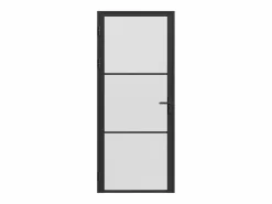 Hot Bloque de puerta reversible de aluminio y vidrio translúcido - Alt. 204 x An. 83 cm - - MASERU Puerta Con Marco