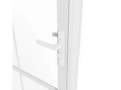 Best Bloque de puerta reversible en aluminio y vidrio templado - Alt. 204 x An. 83 cm - SEROTO Puerta Con Marco