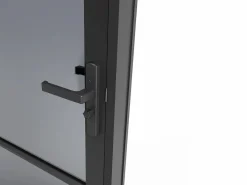 Sale Bloque de puerta reversible de aluminio y vidrio ahumado - Alt. 204 x An. 73 cm - - MASERU Puerta Con Marco