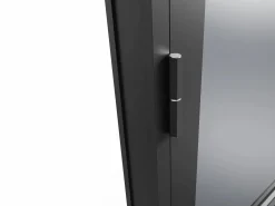 Sale Bloque de puerta reversible de aluminio y vidrio ahumado - Alt. 204 x An. 73 cm - - MASERU Puerta Con Marco