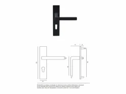 Online Bloque para puerta de taller BLANCO sin parteluz Al. 204 x L. 73 Empujando hacia la derecha Dimensiones de la mesa + tirador Puerta Con Marco