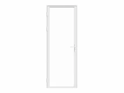 Clearance Vente-unique Bloque puerta reversible de aluminio y vidrio templado - Alt. 204 x An. 83 cm - LOXTON Blanco