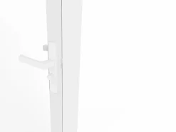 Clearance Vente-unique Bloque puerta reversible de aluminio y vidrio templado - Alt. 204 x An. 83 cm - LOXTON Blanco