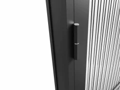 New Bloque puerta reversible de aluminio y vidrio texturizado - Alt. 204 x An. 83 cm - - MASERU Puerta Con Marco