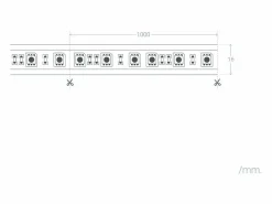 Ledkia Bobina Tira LED RGB 220V AC 60 LED/m 50m IP65 Ancho 16mm Corte cada 100 cm Blanco