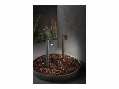 Bolardo de jardín con 1 bombilla E27 máx. 35 W, IP65, aluminio pintado, color antracita - Perenz