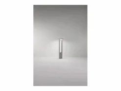 Online Bolardo LED de jardín Kapp de 14 W, IP65, 1120 lm, 65 cm de altura, 3000 K, aluminio pintado, color cemento - Perenz Iluminación Exterior
