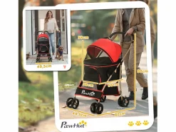 Bolsa de transporte plegable 2 en 1 para perros y gatos, de tela Oxford, color (82 x 49,5 x 98 cm)