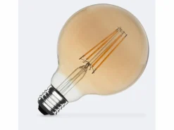 Clearance Ledkia Bombilla Filamento LED E27 8W 750 lm G95 Gold No Flicker 2700K Cálido Blanco
