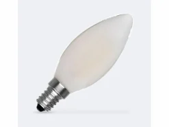 Sale Ledkia Bombilla LED E14 4W 400 lm C35 Vela Glass No Flicker 4000K Neutro Blanco