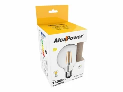 Bombilla LED globo transparente de filamento G125 de 10 W, 1400 lúmenes, 4000 K
