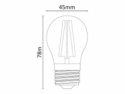 Bombilla LED mini esférica regulable de 5 W y 2700 K, E27