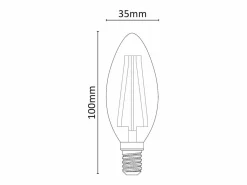 Bombilla LED regulable de color oliva, 6 W, 4000 K, E14