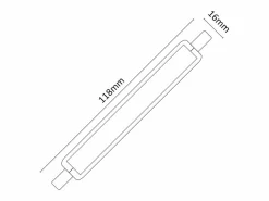 New Bombilla LED R7s 118mm 8W 1000lm en cristal ø16mm 4000K Bombilla