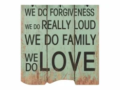 Borghild Perchero de pared HAPPY LOVE con 6 ganchos 120x40 cm Perchero