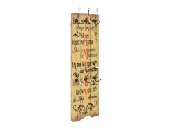 Garden Furniture Borghild Perchero de pared FAMILY con 6 ganchos 120x40 cm