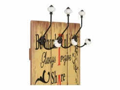 Garden Furniture Borghild Perchero de pared FAMILY con 6 ganchos 120x40 cm