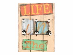 Sale Borghild Perchero de pared LIVE LIFE con 6 ganchos 120x40 cm Perchero