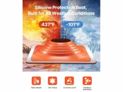 Clearance Botas de Solapa SucceBuy para Tubo de 25 a 46cm - Silicona Duradera - Alta Temperatura Cañería