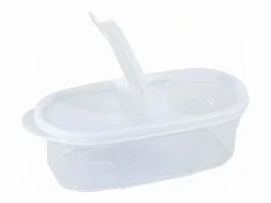 Hot 7H SEVEN HOUSE Bote con Tapa Dispensadora 0.6L 20x9.5x6cm 7house Blanco