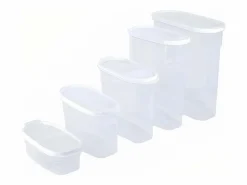 Hot 7H SEVEN HOUSE Bote con Tapa Dispensadora 0.6L 20x9.5x6cm 7house Blanco