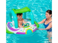 Outlet Bote espacial hinchable infantil Bestway con volante +3A azul 107x122 cm Deportes Náuticos