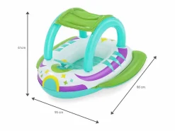 Outlet Bote espacial hinchable infantil Bestway con volante +3A azul 107x122 cm Deportes Náuticos