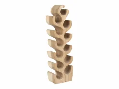 Discount Botellero de madera de suar - 2 botellas - Ancho 28 x Alt. 100 cm - Natural - GUIMARAS Botellero|Accesorios Para Vino Y Bar