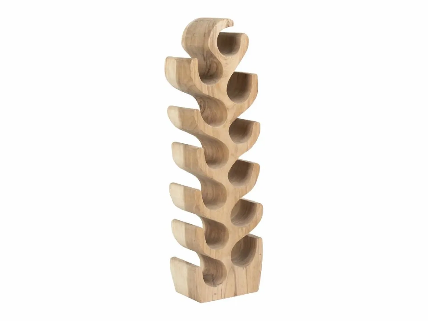 Discount Botellero de madera de suar - 2 botellas - Ancho 28 x Alt. 100 cm - Natural - GUIMARAS Botellero|Accesorios Para Vino Y Bar