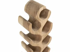 Discount Botellero de madera de suar - 2 botellas - Ancho 28 x Alt. 100 cm - Natural - GUIMARAS Botellero|Accesorios Para Vino Y Bar