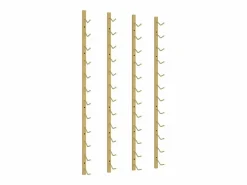 Clearance Botellero de pared para 12 botellas 2 unidades hierro ES730885 Dorado