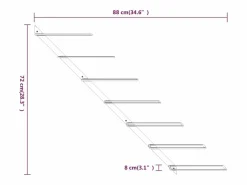 Outlet Botellero de pared para 7 botellas 2 unidades metal ES443371 Botellero|Accesorios Para Vino Y Bar