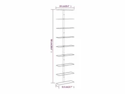 Online Botellero de pared para 9 botellas hierro ES619850 Blanco