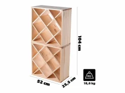 Online Botellero Loreo rejilla de madera marrón claro 2 piezas Botellero|Accesorios Para Vino Y Bar