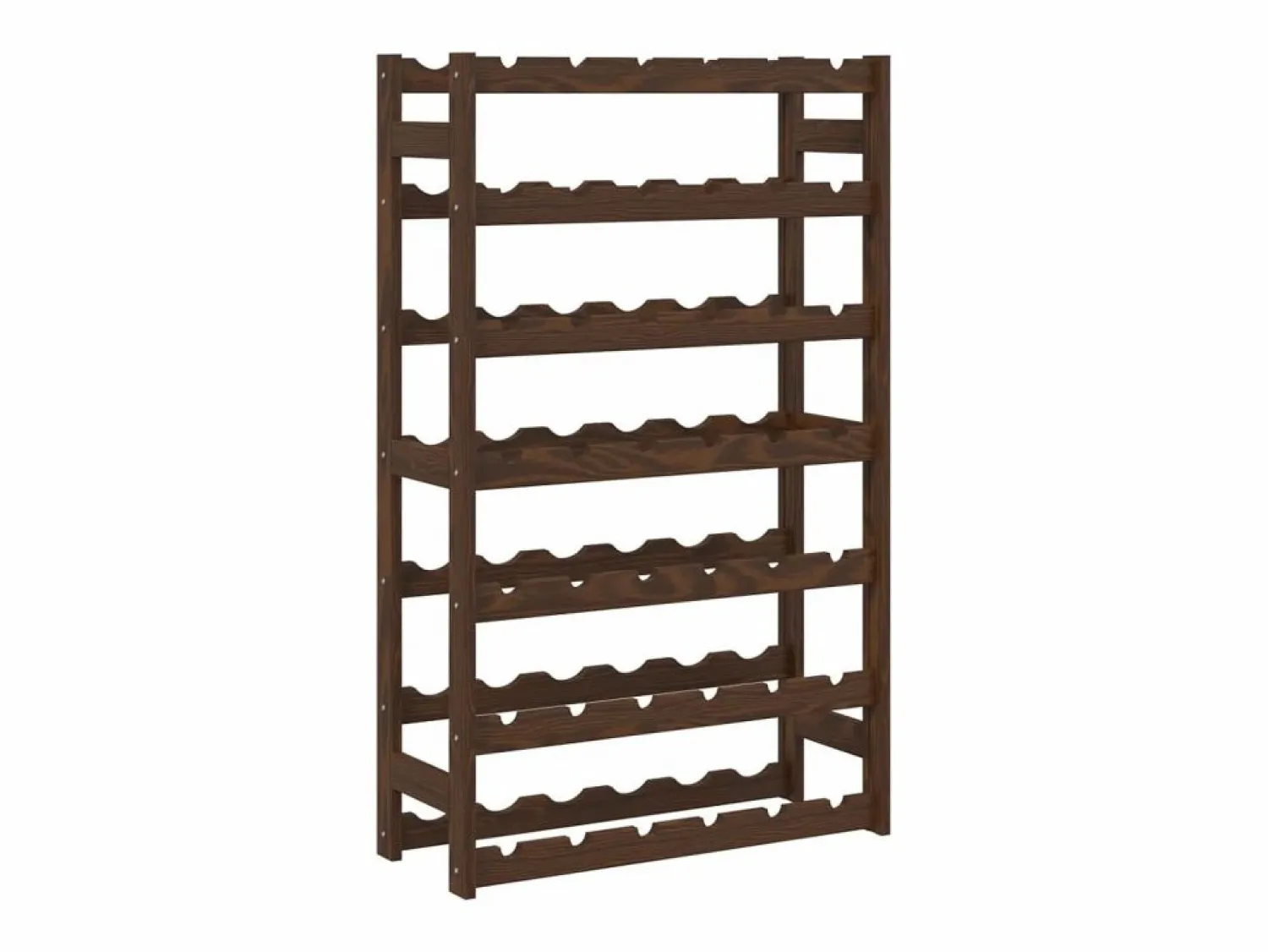 Clearance Botellero para 42 botellas madera maciza de pino marrón ES189143 Accesorios Para Vino Y Bar|Botellero