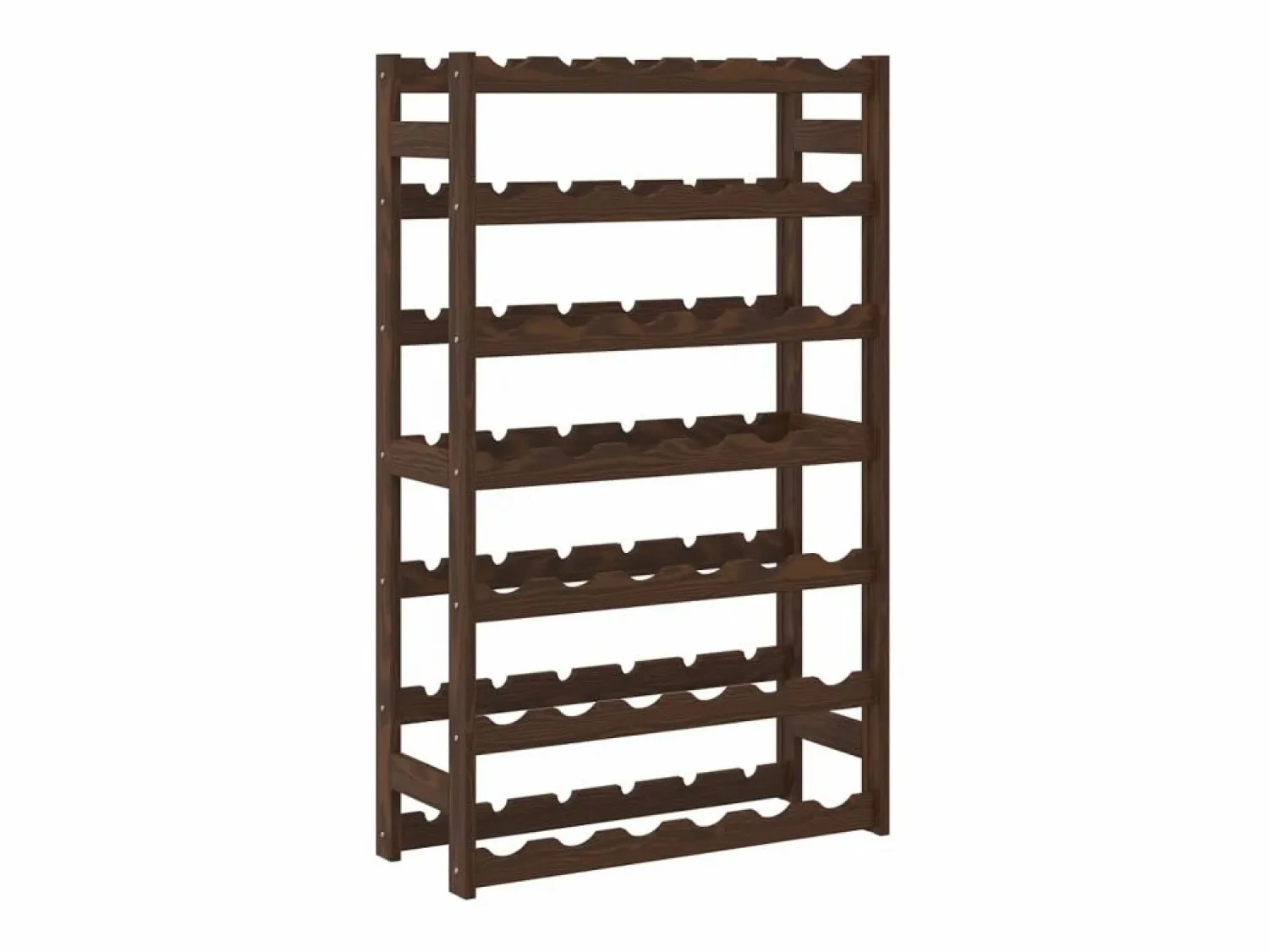 Clearance Botellero para 42 botellas madera maciza de pino marrón ES189143 Accesorios Para Vino Y Bar|Botellero