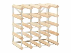 Online Botellero para 20 botellas de madera maciza de pino ES980642 Botellero|Accesorios Para Vino Y Bar