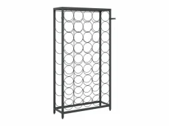 Botellero para 45 botellas hierro forjado 54x18x100 cm ES645414 Negro