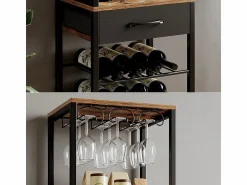 Best Botellero roble rústico 40x30x147.5 porto Botellero|Accesorios Para Vino Y Bar