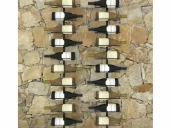 Botelleros de pared para 20 botellas 2 unidades metal ES404606