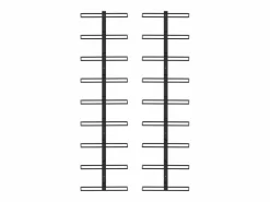 Clearance Botelleros de pared para 18 botellas 2 unidades hierro ES881430 Negro