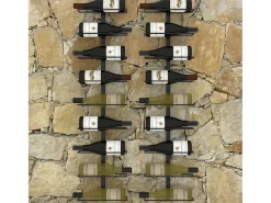 Clearance Botelleros de pared para 18 botellas 2 unidades hierro ES881430 Negro