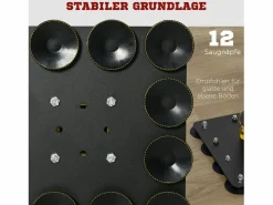 Outlet Boxeador de pie con dos Speedballs, soporte de reflejos, ajustable 140-205 cm, piel sintética, color (84x36x140-205 cm) Negro