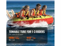 Boya Remolcada Inflable SucceBuy, para 1 a 3 Pasajeros, 231 kg, Tubo Remolcable para Barco