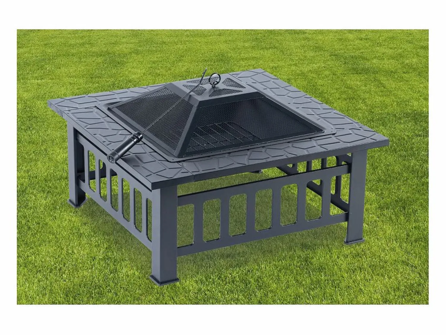 Habitat et jardin Brasero barbacoa 3 en 1 con tapa antibrasas "Flaméo" -