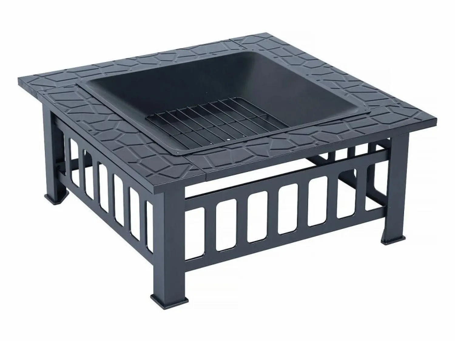 Habitat et jardin Brasero barbacoa 3 en 1 con tapa antibrasas "Flaméo" -