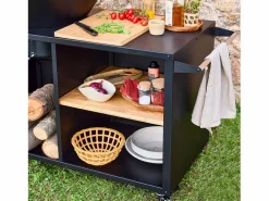 Online Sweeek Brasero barbacoa 80cm + carrito con espacios de almacenamiento Negro