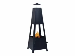vidaxl Brasero de acero 35x35x99 cm